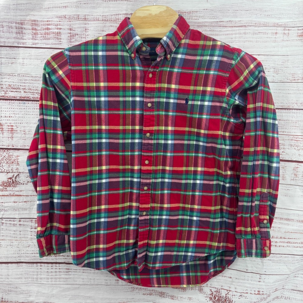 Ralph Lauren Flannel Shirt Mens‎ Large Plaid Button Down Long Sleeve Classic Fit